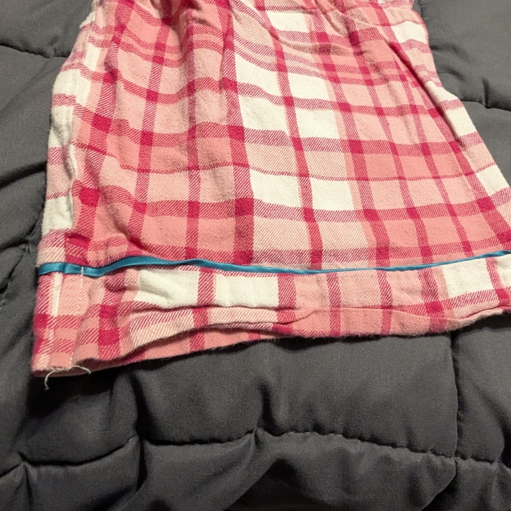 NEW DIRECTIONS Womens Pink and White button down Plaid Pajama Set size XL - Picture 7 of 15